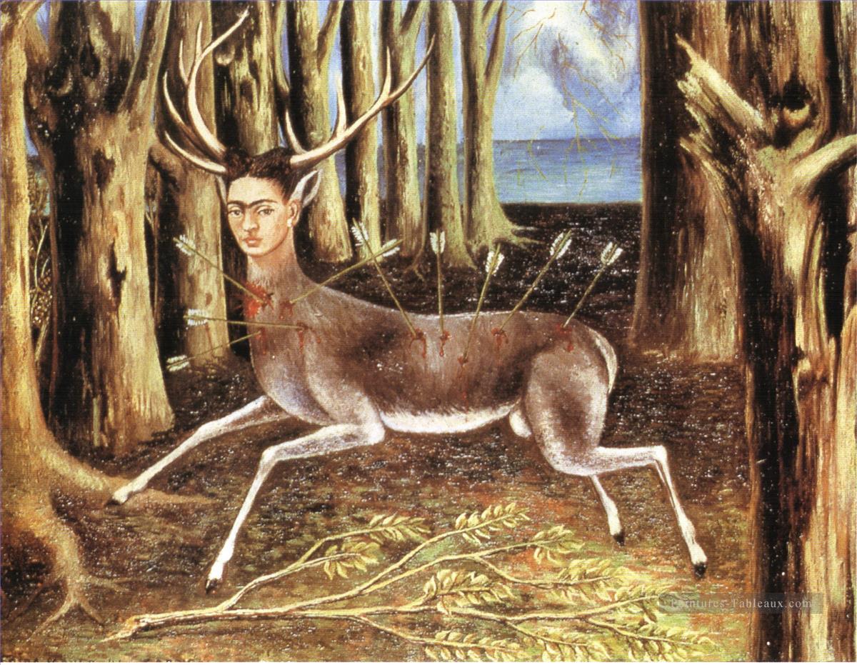 Le féminisme des cerfs blessés Frida Kahlo Peintures à l'huile